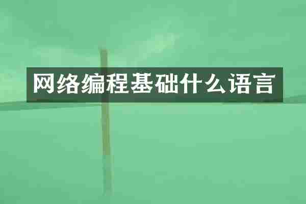 网络编程基础什么语言