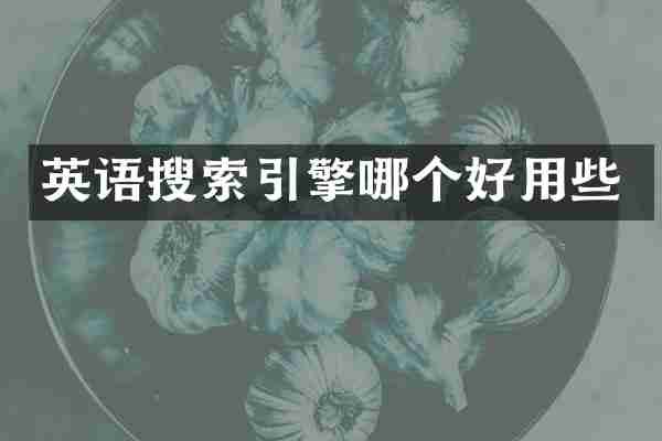 英语搜索引擎哪个好用些