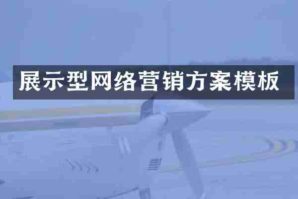 展示型网络营销方案模板