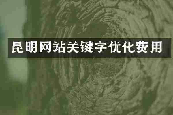 昆明网站关键字优化费用