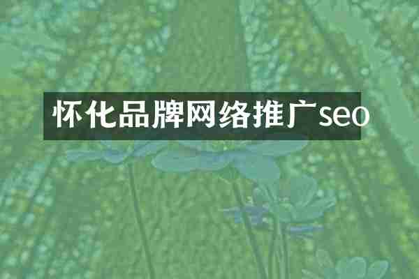 怀化品牌网络推广seo
