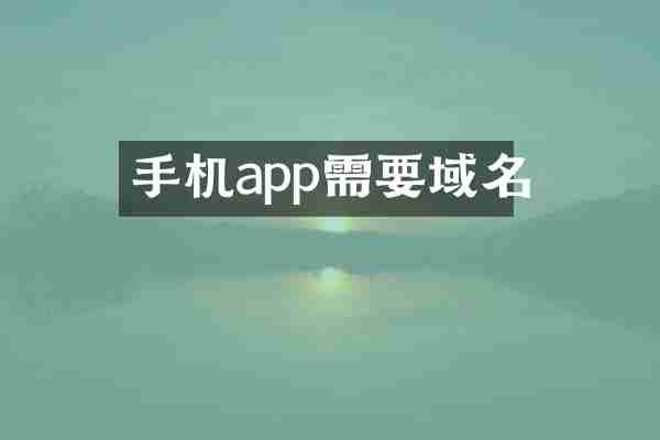 手机app需要域名