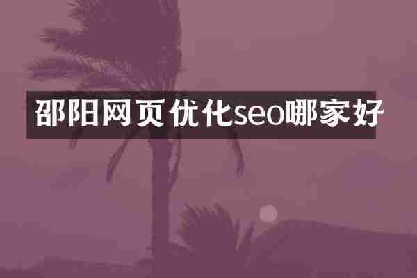 邵阳网页优化seo哪家好