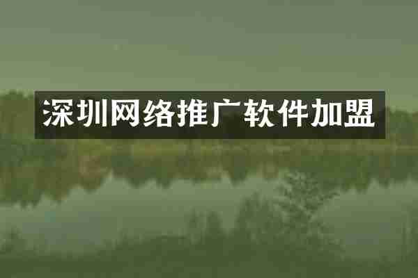 深圳网络推广软件加盟