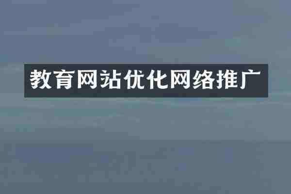 教育网站优化网络推广
