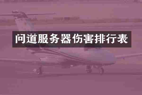 问道服务器伤害排行表