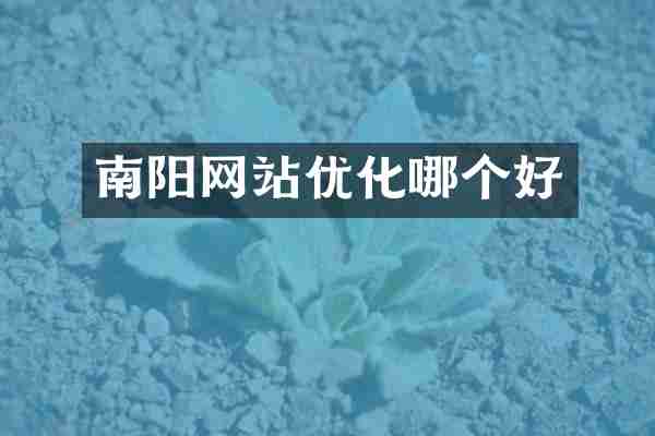 南阳网站优化哪个好