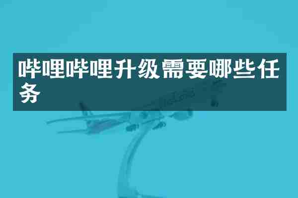 哔哩哔哩升级需要哪些任务