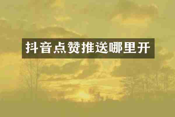 抖音点赞推送哪里开