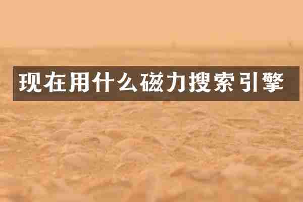 现在用什么磁力搜索引擎