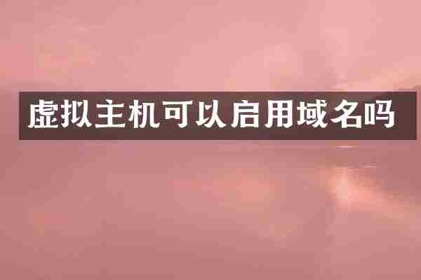 虚拟主机可以启用域名吗