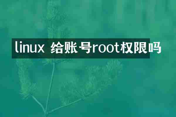 linux 给账号root权限吗