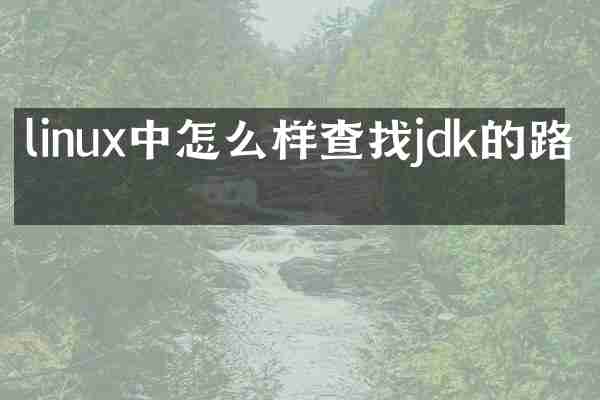linux中怎么样查找jdk的路径
