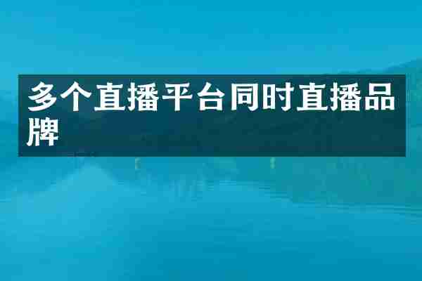 多个直播平台同时直播品牌