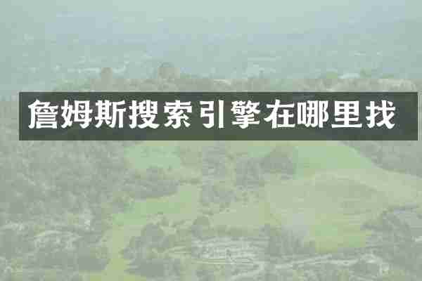 詹姆斯搜索引擎在哪里找