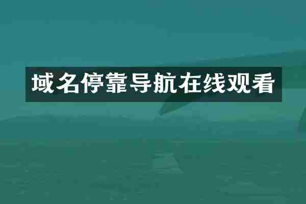域名停靠导航在线观看
