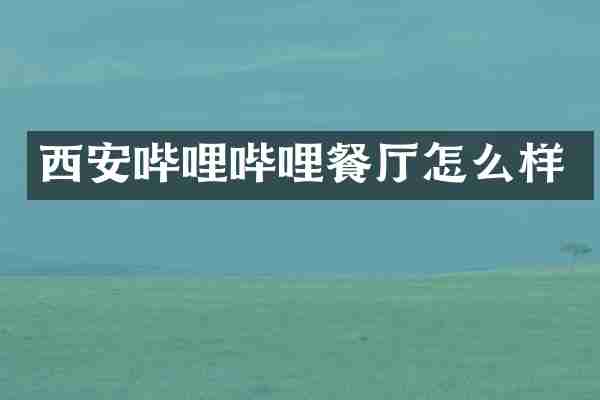 西安哔哩哔哩餐厅怎么样