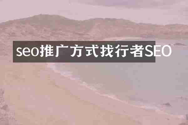 seo推广方式找行者SEO