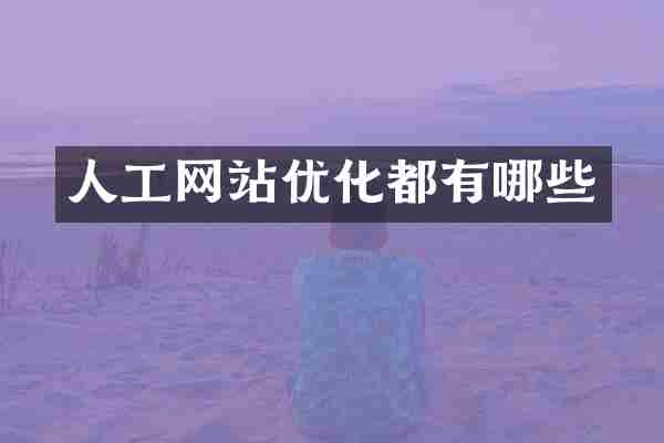 人工网站优化都有哪些