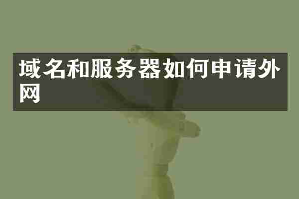 域名和服务器如何申请外网