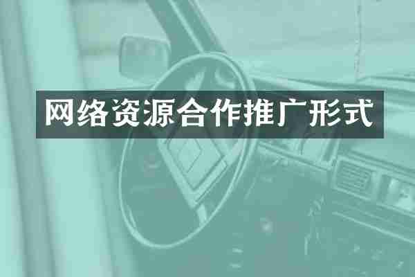 网络资源合作推广形式