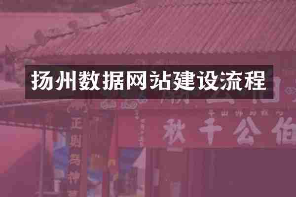 扬州数据网站建设流程