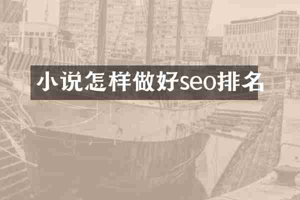 小说怎样做好seo排名