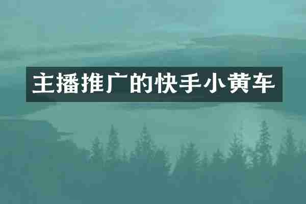 主播推广的快手小黄车