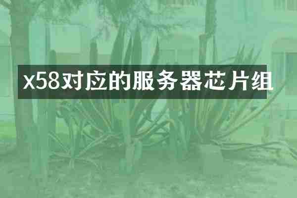 x58对应的服务器芯片组