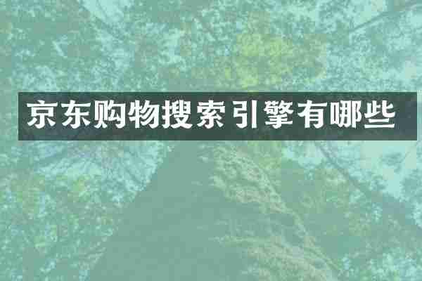 京东购物搜索引擎有哪些