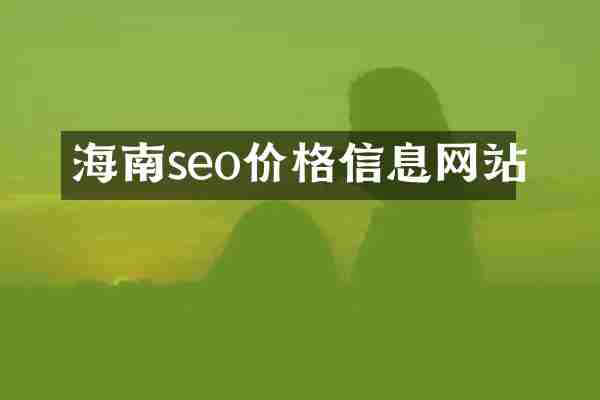 海南seo价格信息网站