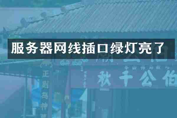 服务器网线插口绿灯亮了