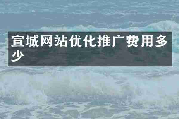 宣城网站优化推广费用多少