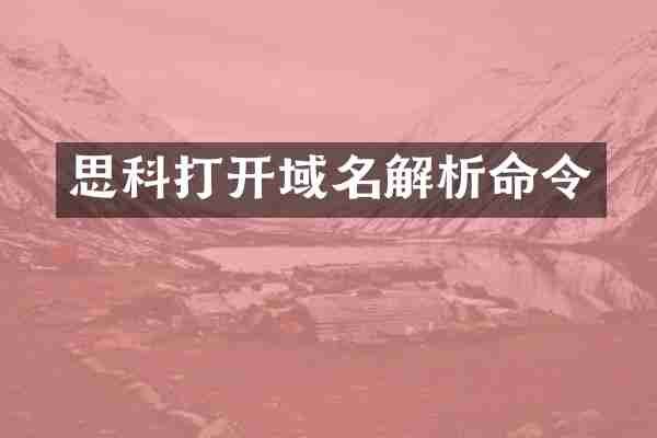 思科打开域名解析命令