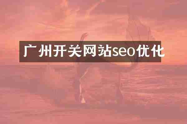广州开关网站seo优化