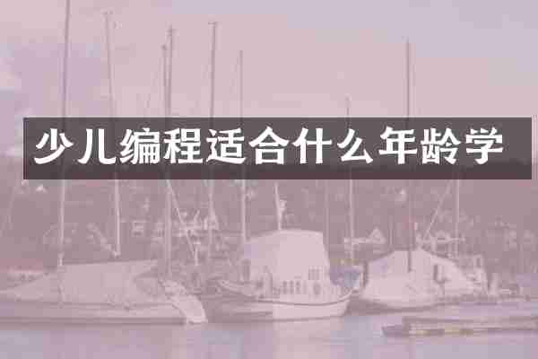 少儿编程适合什么年龄学