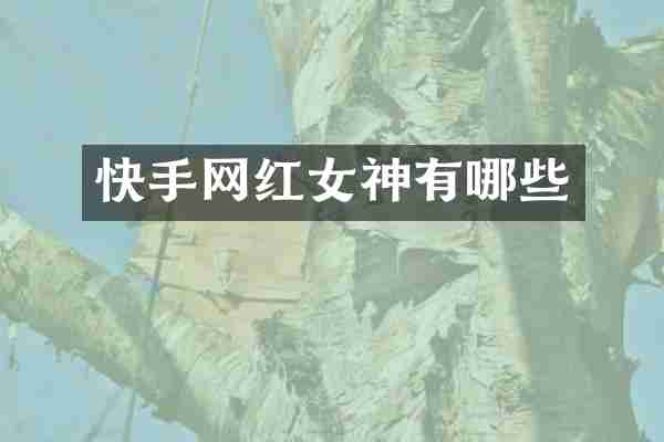快手网红女神有哪些