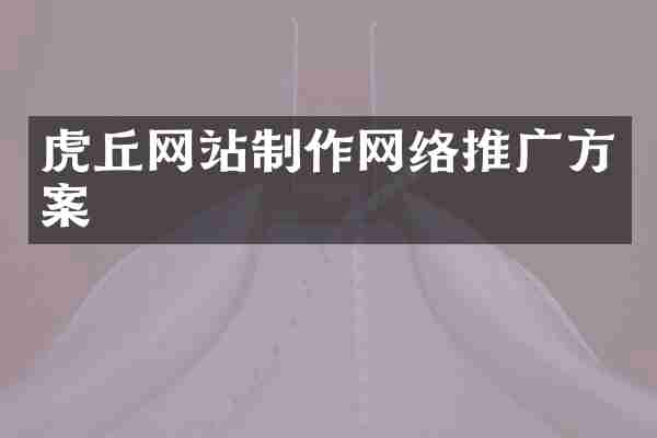 虎丘网站制作网络推广方案