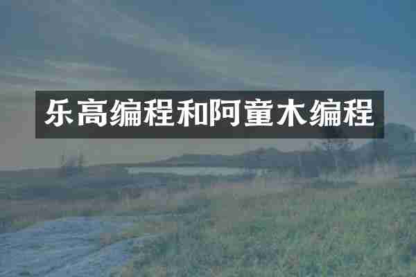 乐高编程和阿童木编程