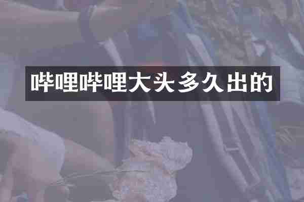 哔哩哔哩大头多久出的