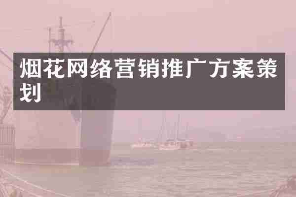 烟花网络营销推广方案策划