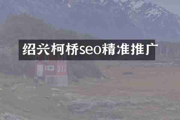 绍兴柯桥seo精准推广