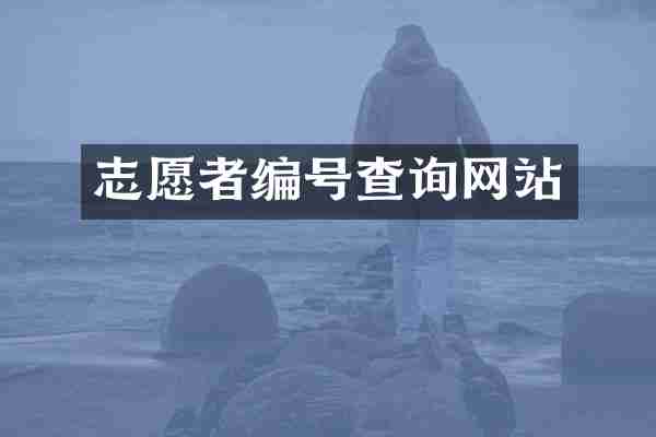 志愿者编号查询网站