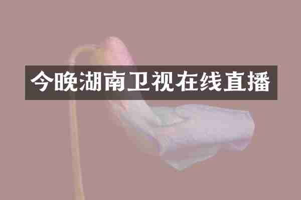 今晚湖南卫视在线直播