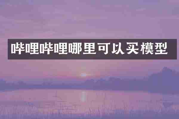 哔哩哔哩哪里可以买模型