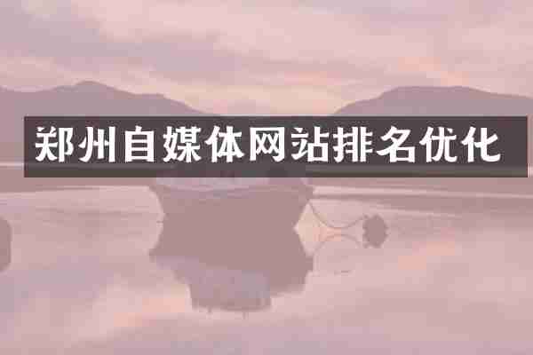 郑州自媒体网站排名优化