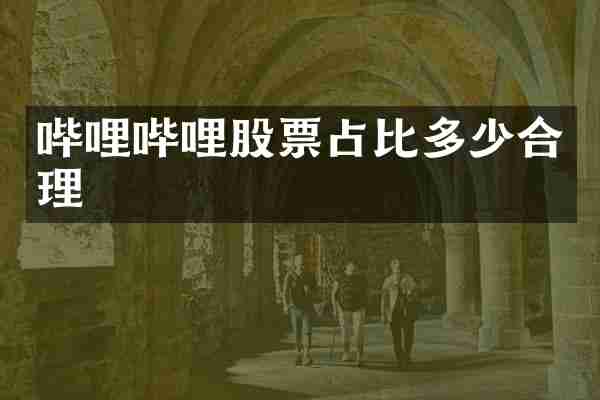 哔哩哔哩股票占比多少合理