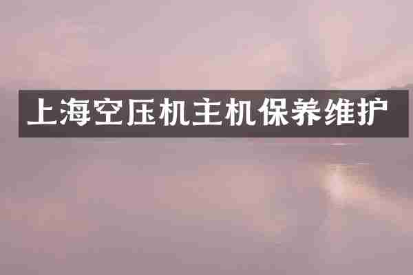 上海空压机主机保养维护