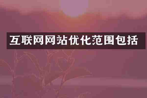 互联网网站优化范围包括