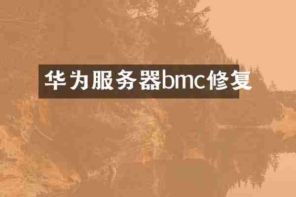 华为服务器bmc修复